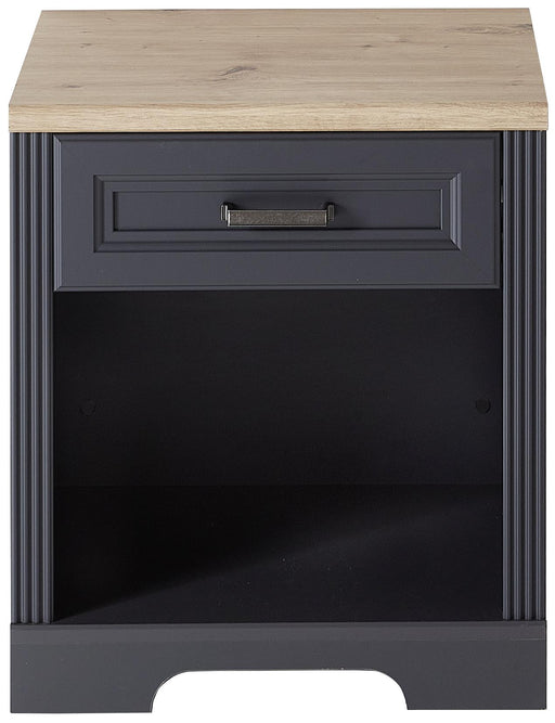 Rollcontainer JASMIN 1 Schubkasten Graphit Artisan Eiche Nachbildung