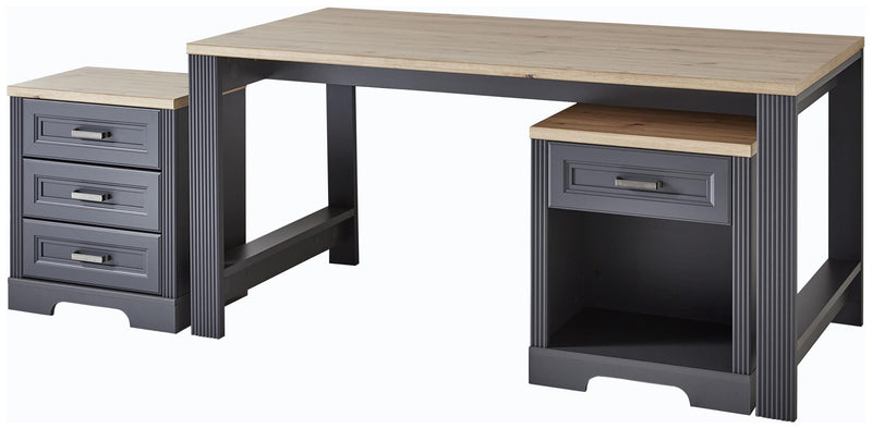Schreibtisch JASMIN Graphit Artisan Eiche Nachbildung 160 x 80 cm