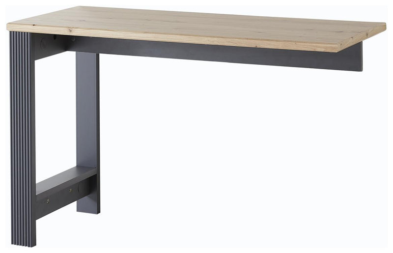 Winkel passend zum Schreibtisch JASMIN Graphit Artisan Eiche