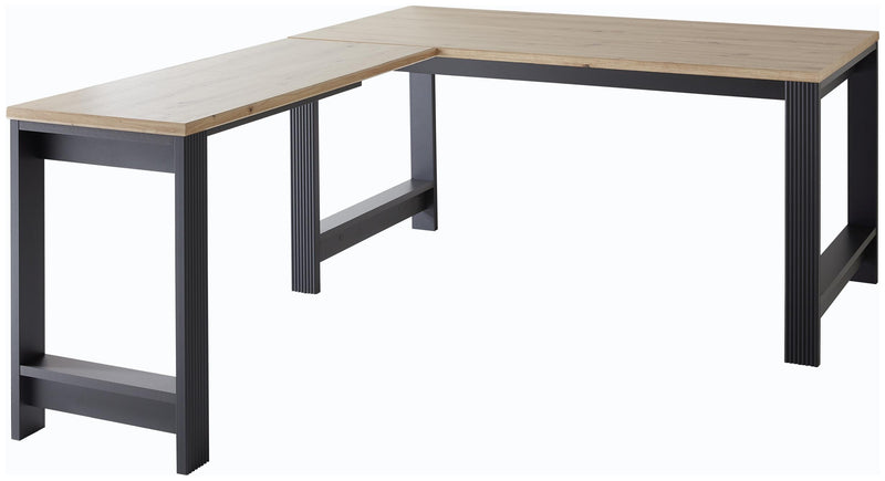 Winkel passend zum Schreibtisch JASMIN Graphit Artisan Eiche