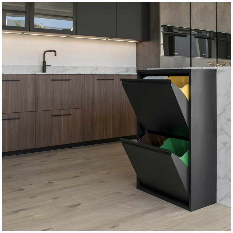 Mülltrenner GIGI 4 Abfalltrenner mit 4 Klappen von Spinder Design
