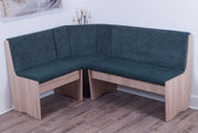 Eckbank Eckbankgruppe DUISBURG Tisch Sonoma Eiche Cordstoff Waldgrün