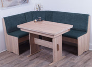 Eckbank Eckbankgruppe DUISBURG Wangentisch Sonoma Cordstoff Waldgrün