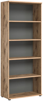 Regal Büroregal MASON 200x80 cm in Nox Eiche und Basalt grau