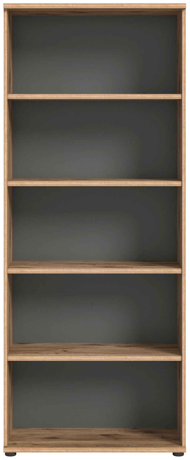 Regal Büroregal MASON 200x80 cm in Nox Eiche und Basalt grau