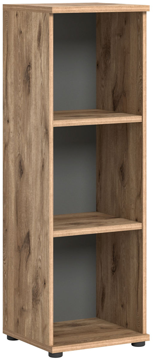 Regal Büroregal MASON 122x40 cm in Nox Eiche und Basalt grau