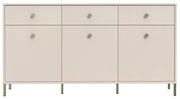 Sideboard SALVATRICE in Sand-Optik mit 3 Türen 3 Schubladen von Forte