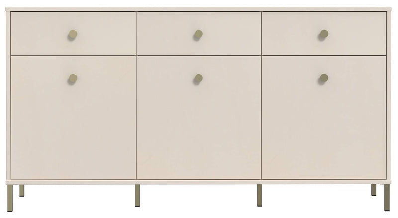 Sideboard SALVATRICE in Sand-Optik mit 3 Türen 3 Schubladen von Forte