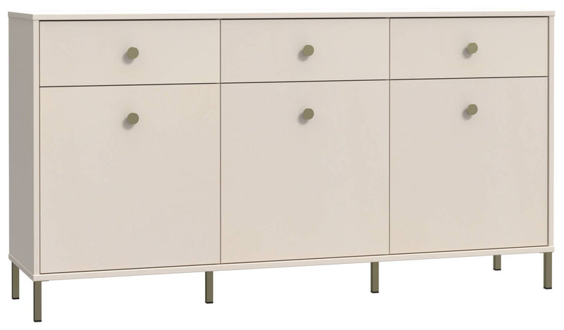 Sideboard SALVATRICE in Sand-Optik mit 3 Türen 3 Schubladen von Forte