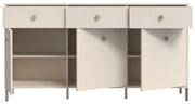 Sideboard SALVATRICE in Sand-Optik mit 3 Türen 3 Schubladen von Forte