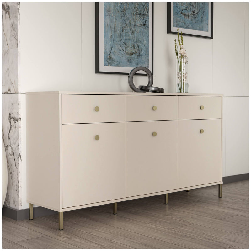 Sideboard SALVATRICE in Sand-Optik mit 3 Türen 3 Schubladen von Forte