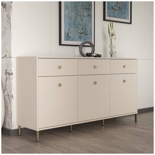 Sideboard SALVATRICE in Sand-Optik mit 3 Türen 3 Schubladen von Forte