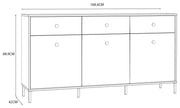 Sideboard SALVATRICE in Sand-Optik mit 3 Türen 3 Schubladen von Forte