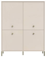 Highboard Schrank SALVATRICE in Sand-Optik mit 4 Türen von Forte