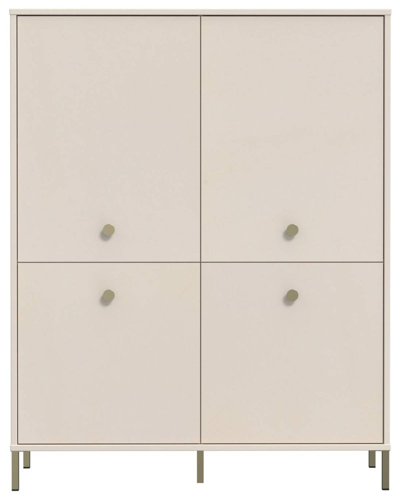Highboard Schrank SALVATRICE in Sand-Optik mit 4 Türen von Forte
