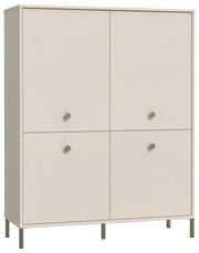 Highboard Schrank SALVATRICE in Sand-Optik mit 4 Türen von Forte