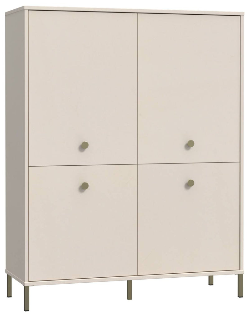 Highboard Schrank SALVATRICE in Sand-Optik mit 4 Türen von Forte