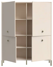 Highboard Schrank SALVATRICE in Sand-Optik mit 4 Türen von Forte