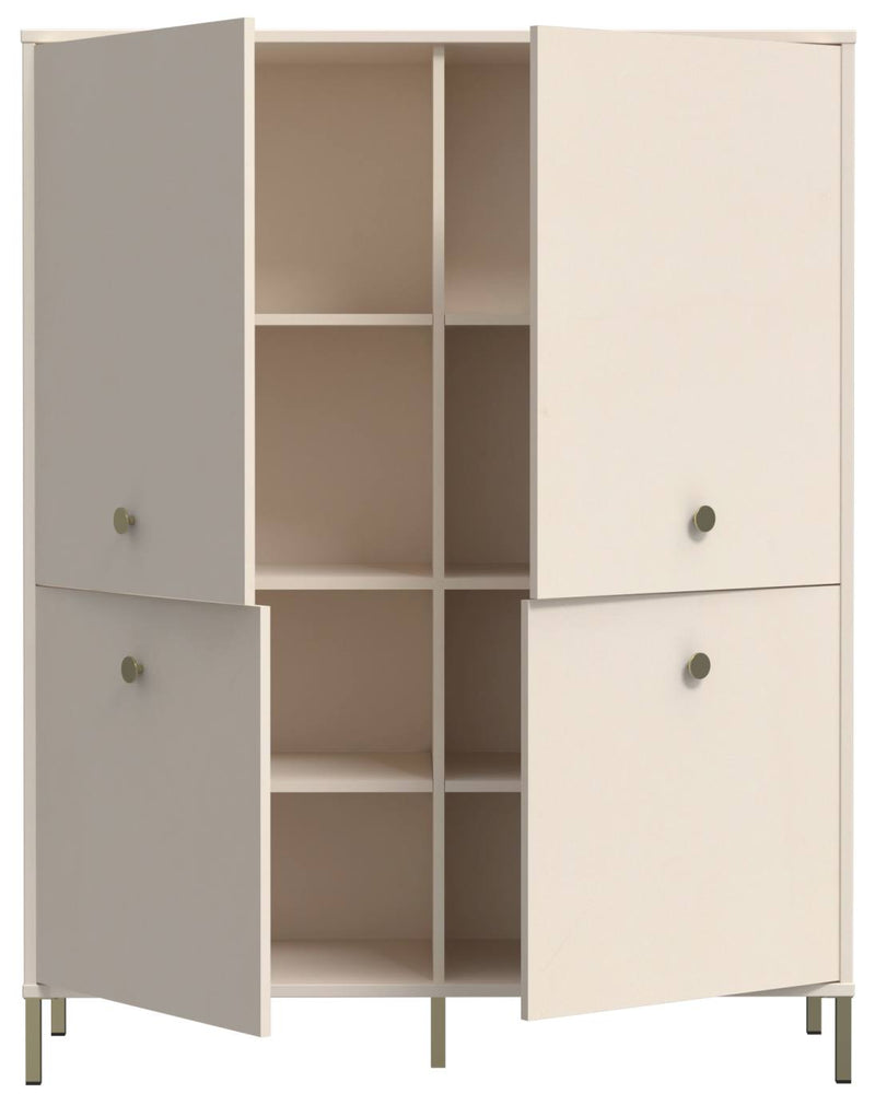 Highboard Schrank SALVATRICE in Sand-Optik mit 4 Türen von Forte