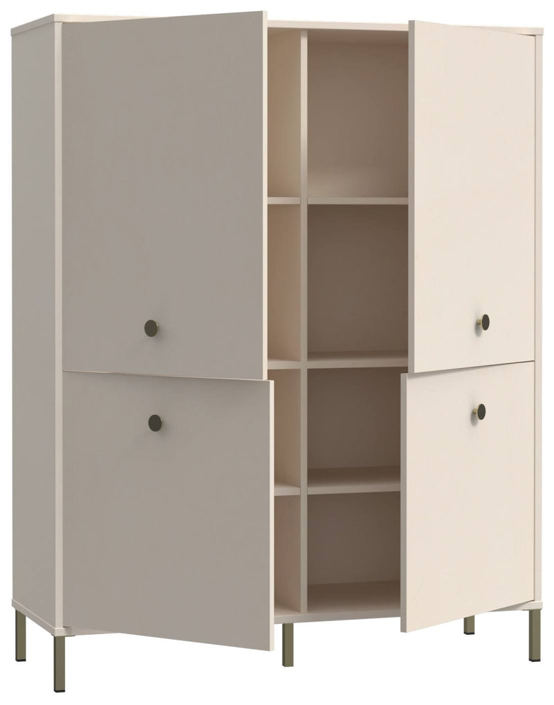 Highboard Schrank SALVATRICE in Sand-Optik mit 4 Türen von Forte