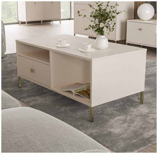 Couchtisch SALVATRICE 110 x 60 cm in Sand-Optik von Forte