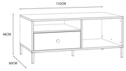 Couchtisch SALVATRICE 110 x 60 cm in Sand-Optik von Forte