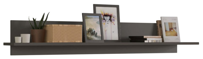 Wohnwand FRENO 4-teilig - in Nox Eiche/Grau inkl. LED-Beleuchtung
