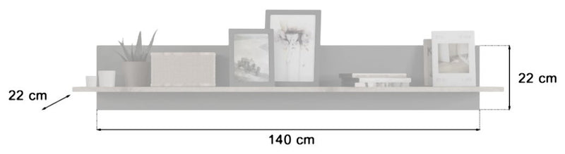 Wohnwand FRENO 4-teilig - in Nox Eiche/Grau inkl. LED-Beleuchtung