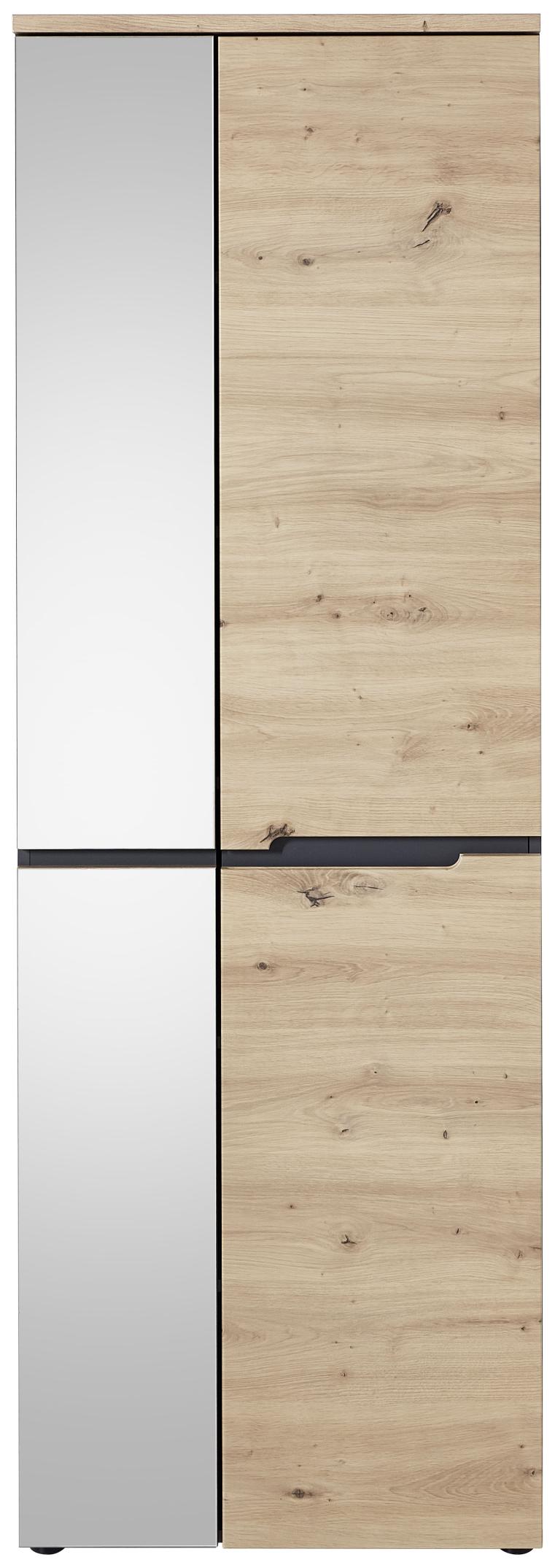 Dielenschrank Memphis mit Spiegel Artisan Eiche Graphit Nachbildung