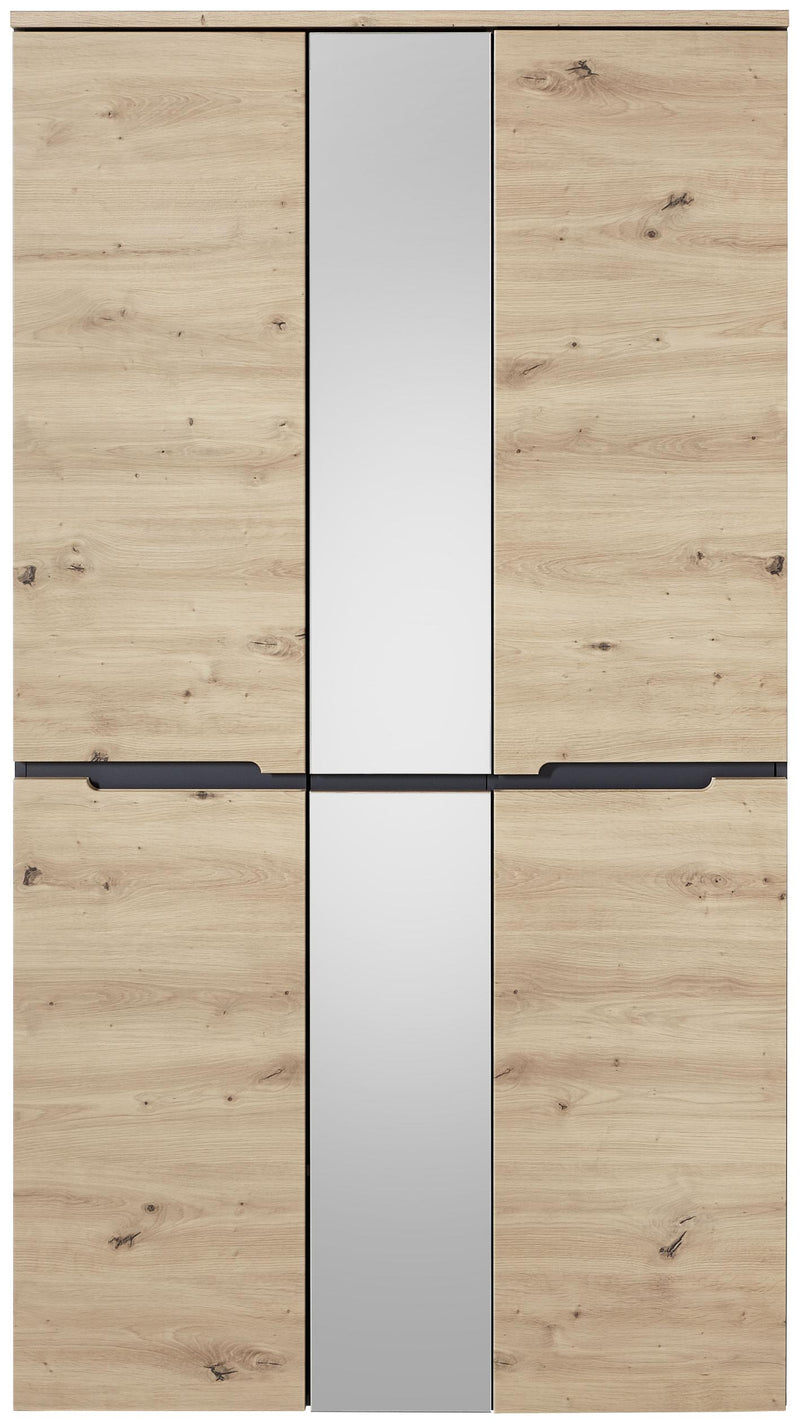 Dielenschrank Memphis 3-türig mit Spiegel Artisan Eiche Graphit