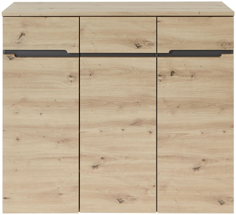 Schuhschrank MEMPHIS 3-türig Artisan Eiche Graphit Nachbildung