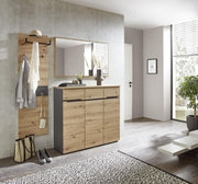 Schuhschrank MEMPHIS 3-türig Artisan Eiche Graphit Nachbildung