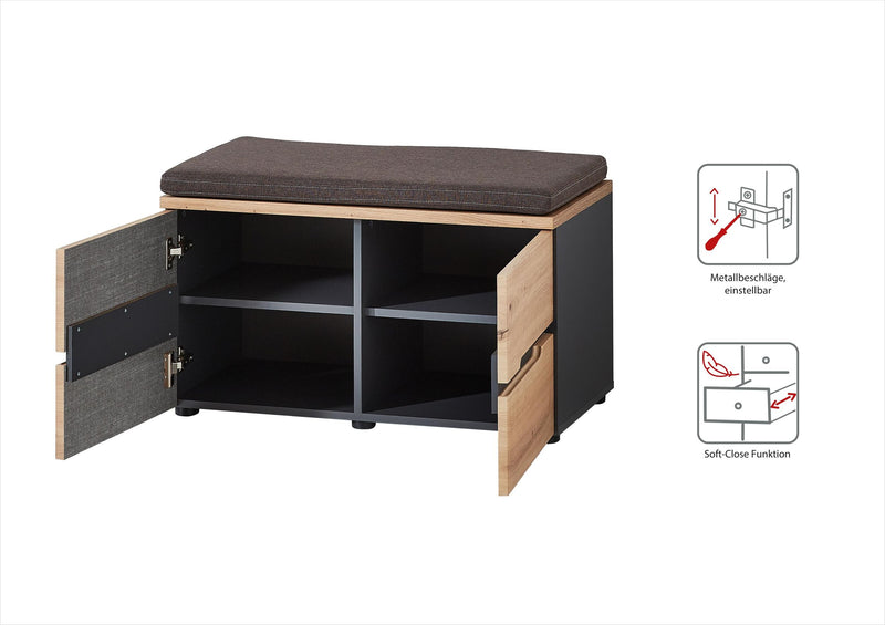 Garderoben Set MEMPHIS GH81 Artisan Eiche Nachbildung 5-teilig