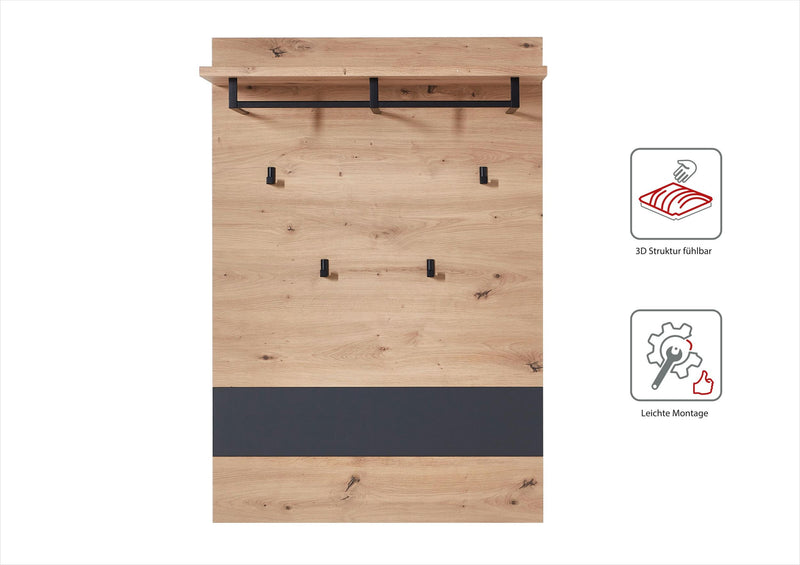 Garderoben Set MEMPHIS GH81 Artisan Eiche Nachbildung 5-teilig