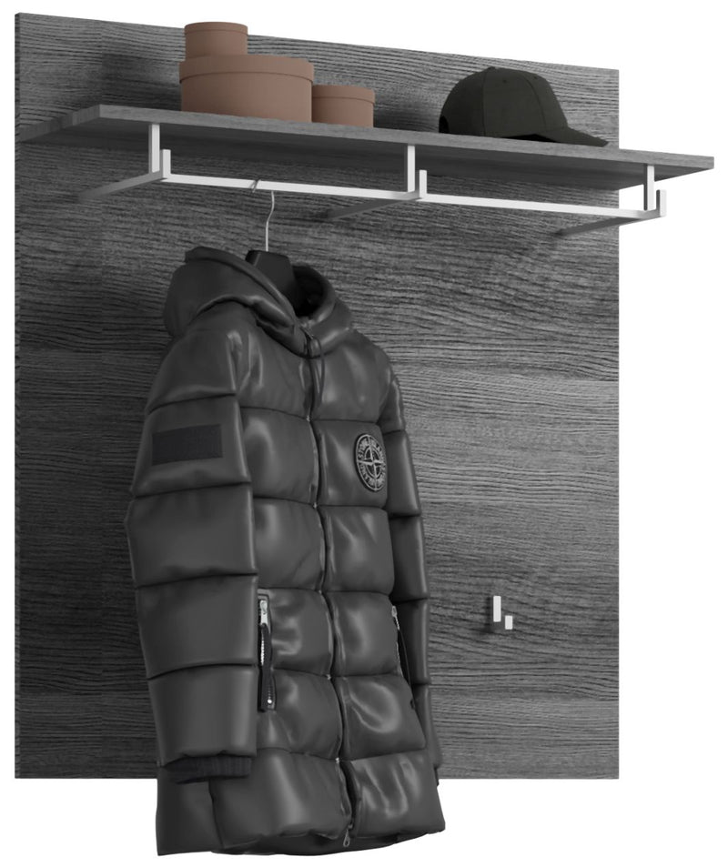 Garderobenmöbel-Set SCOUT 3-teilig - weiß Hochglanz/Rauchsilber Dekor