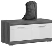 Garderobenmöbel-Set SCOUT 3-teilig - weiß Hochglanz/Rauchsilber Dekor
