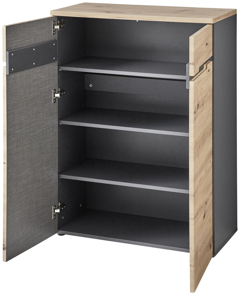 Kommode MEMPHIS 2-türig Artisan Eiche Graphit Nachbildung