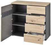 Kommode MEMPHIS GH25 1-türig Artisan Eiche Graphit Nachbildung