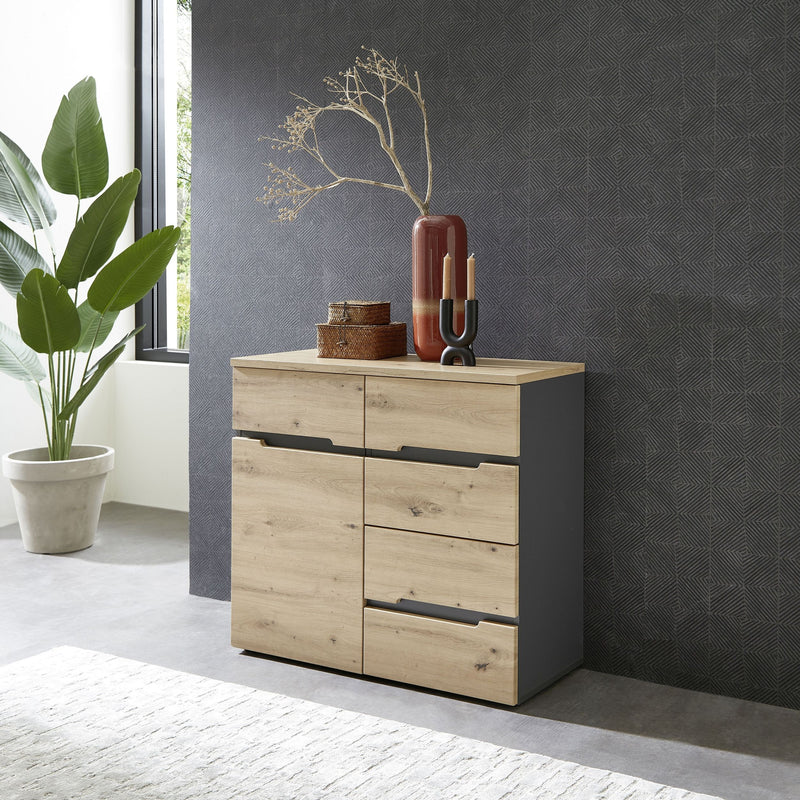 Kommode MEMPHIS GH25 1-türig Artisan Eiche Graphit Nachbildung