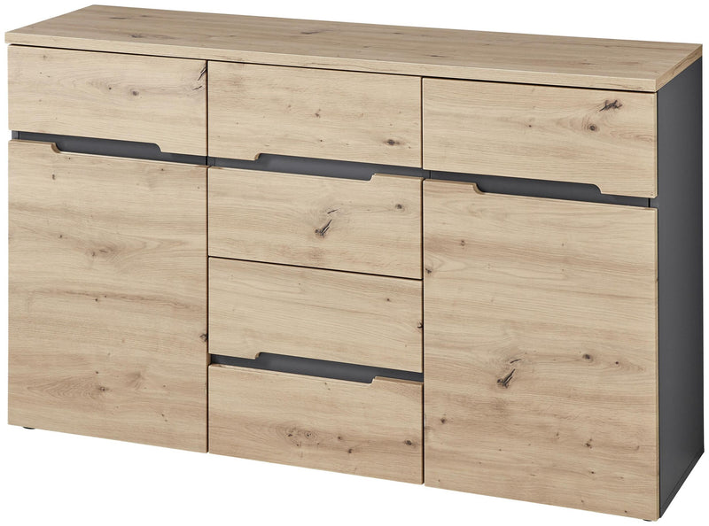 Kommode MEMPHIS GH27 2-türig Artisan Eiche Graphit Nachbildung