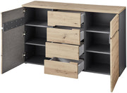 Kommode MEMPHIS GH27 2-türig Artisan Eiche Graphit Nachbildung