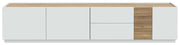 Lowboard LEWISVILLE 3-trg. 2 Schub. Optik Secret Grey / Valencia Oak