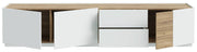 Lowboard LEWISVILLE 3-trg. 2 Schub. Optik Secret Grey / Valencia Oak