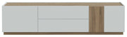 Lowboard LEWISVILLE TV Kommode Optik Hellgrau / Valencia Oak