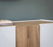 Lowboard LEWISVILLE TV Kommode Optik Hellgrau / Valencia Oak