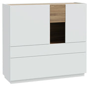 Highboard LEWISVILLE 3-trg. Dekor Secret Grey / Valencia Oak von Forte
