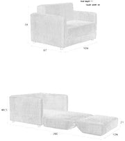 Schlafsofa Loveseat Sofabett JOPIE Cordstoff in verschiedenen Farben