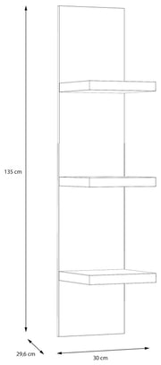 Wandboard LEWISVILLE B03 mit  Ablagen Optik Valencia Oak