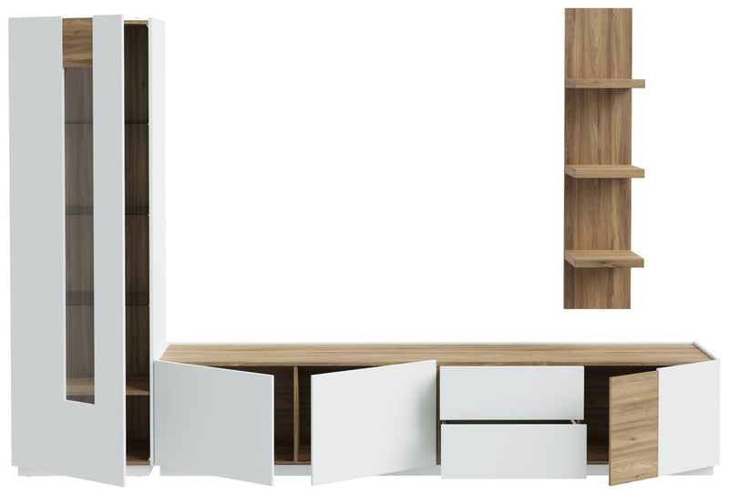 Wandboard LEWISVILLE B03 mit  Ablagen Optik Valencia Oak