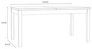 Esstisch Ausziehtisch LEWISVILLE Optik Secret Grey / Valencia Eiche